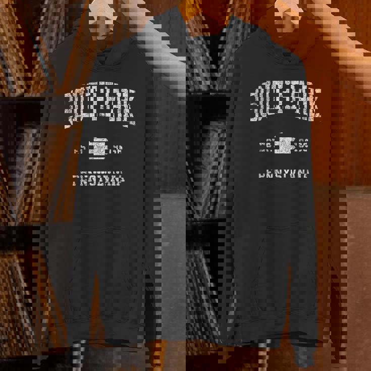 ペンシルバニア州サウスパークのヴィンテージアスレチックスポーツデザイン。 パーカー