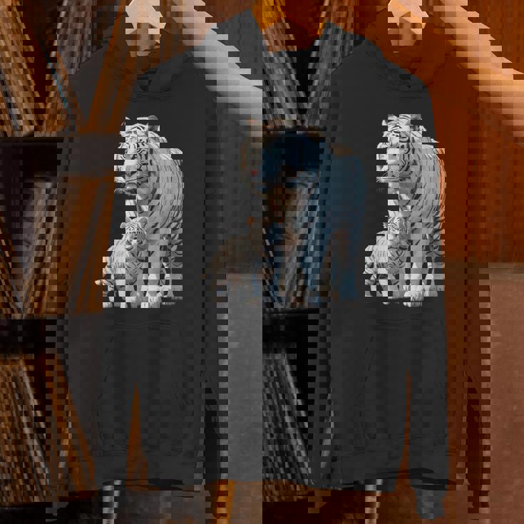 ホワイトタイガー、ネコの動物 パーカー