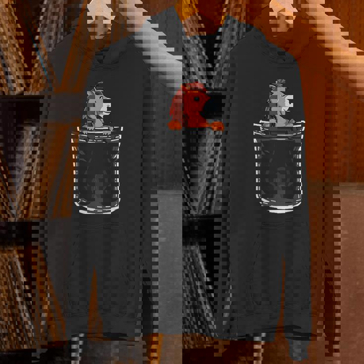 ポケットの中のかわいい馬 パーカー