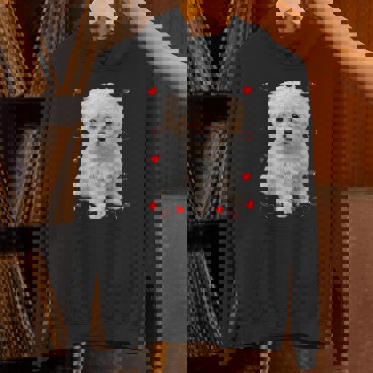 マルチーズ 犬 オーナー ラバー デザイン 子犬 ハート デザイン パーカー