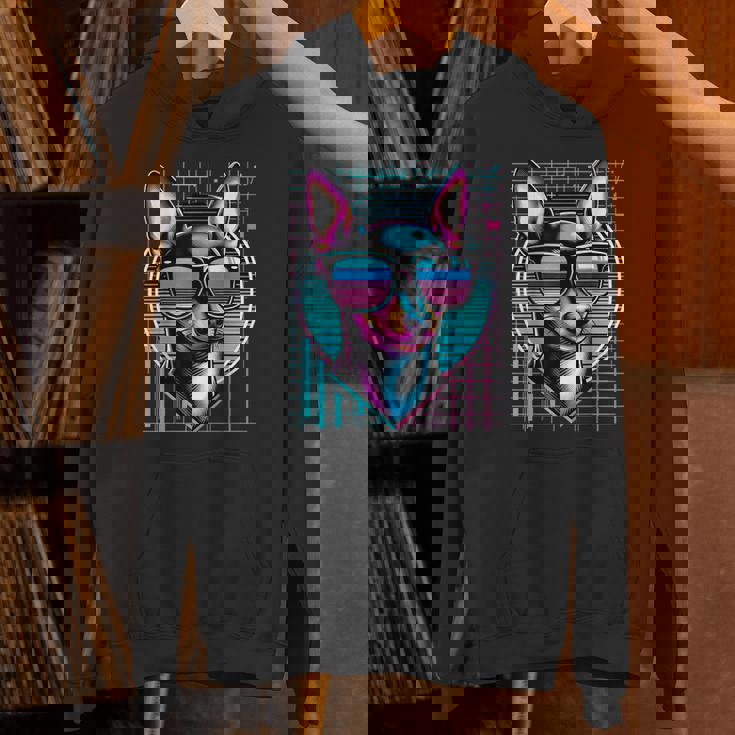 メンズ レディース ミニピン ヴェイパーウェーブ ミニチュア ピンシャー好き パーカー