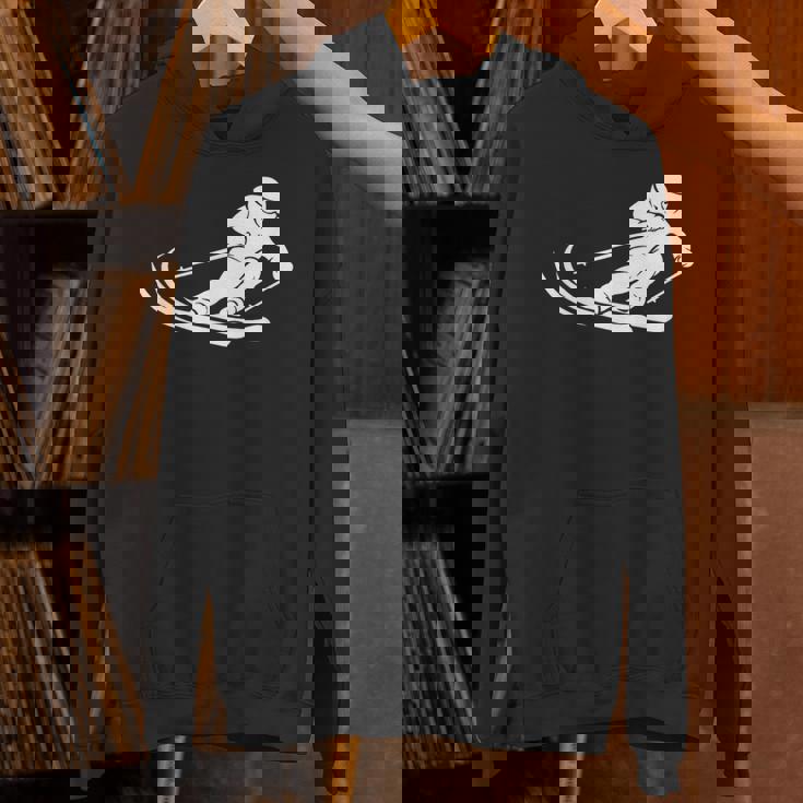 ミニマリスト スキー シルエット ウィンタースポーツ デザイン パーカー