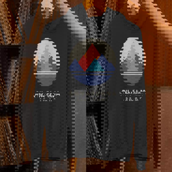 ミニマルなアンナプルナベースキャンプ 山モチーフ ハイキング パーカー