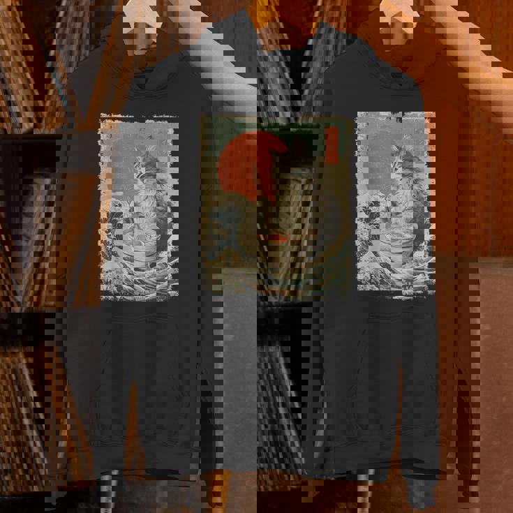 メインクーン 猫 ヴィンテージ ラーメン 和麺 パーカー