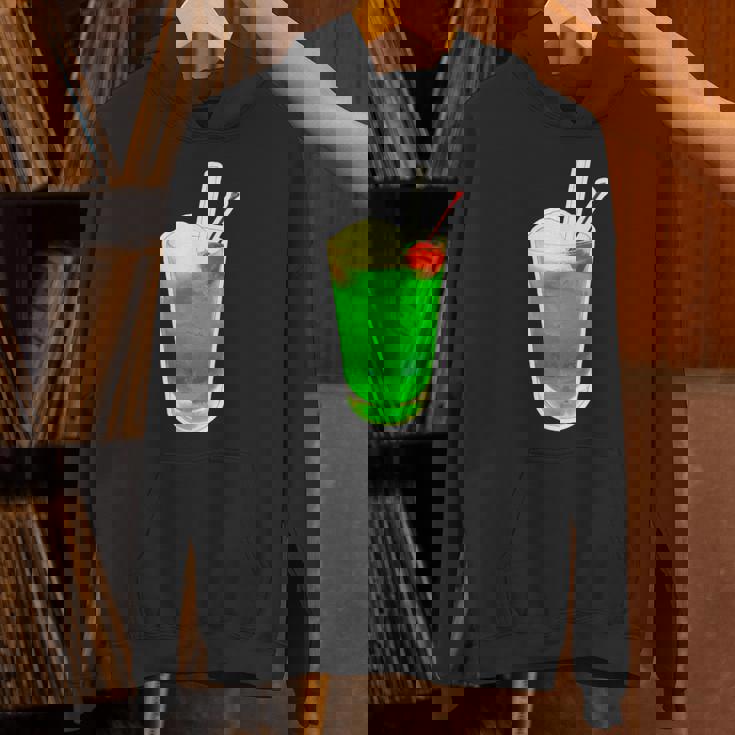 メロンソーダ／クリームソーダ（スイーツ ポップ）夏【サマータイム】昭和レトロ 80S かわいい デザイン パーカー