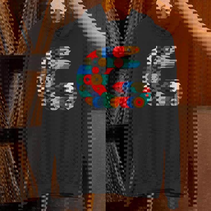 モダン 幾何学的 ミニマリズム イラスト ウツボ アート 長袖tシャツ パーカー