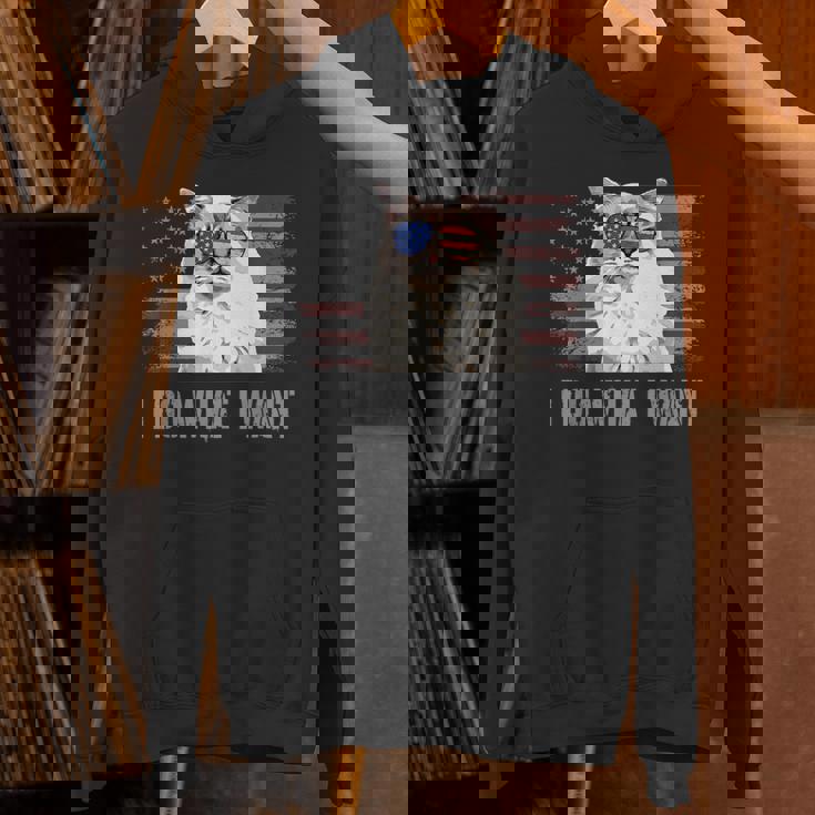 ラグドールキャット I Do What I Want Retro Usa おもしろ猫 パーカー