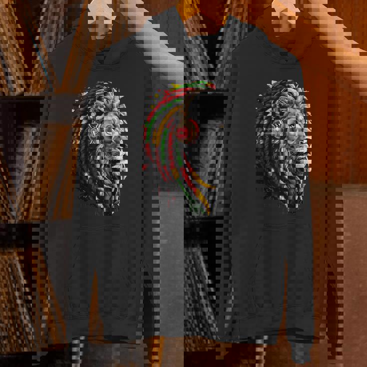 ラスタレゲエミュージックヘッドフォンジャマイカンルーツプライドライオン パーカー