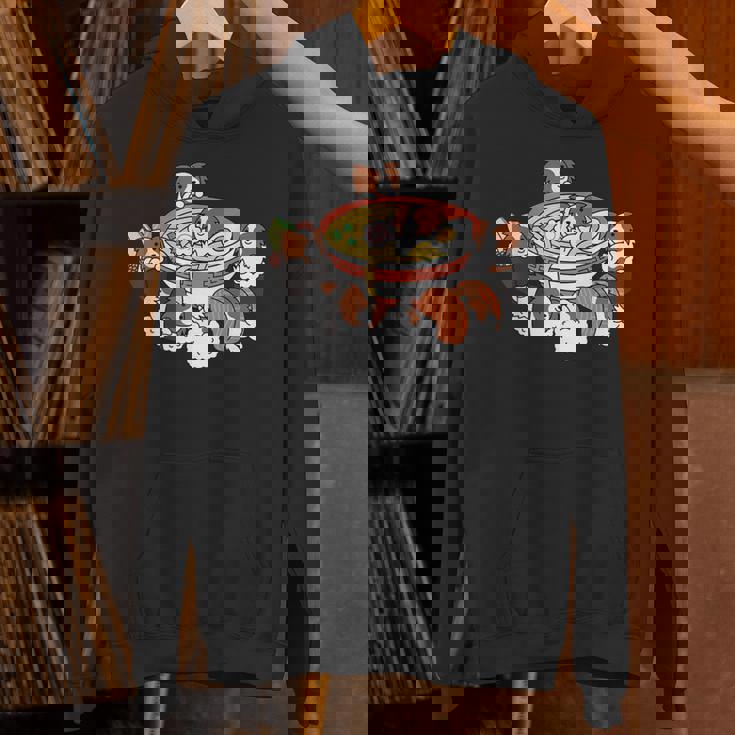 ラーメン寿司パピヨン犬 パーカー