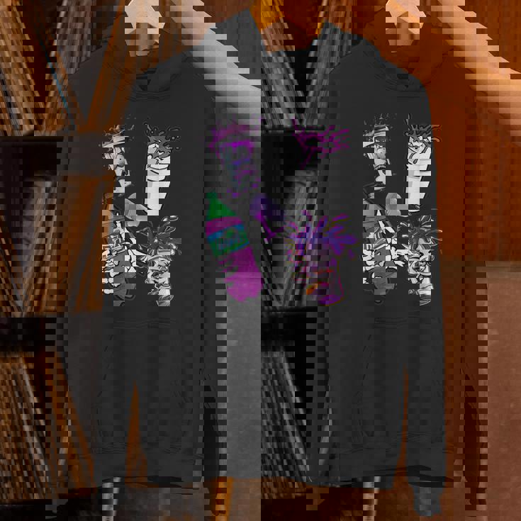 リーンシャツ、パープルドランク、ダーティダブルカップ、リーンラインスモーク パーカー