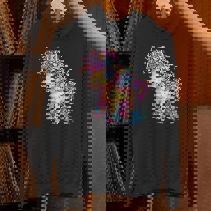 レインボーフラワーマジックのかわいいポニー。 パーカー