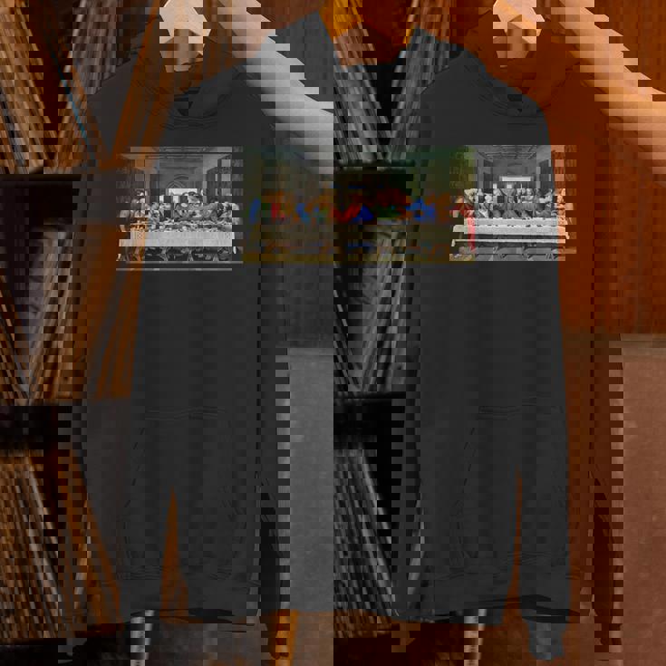 レオナルド・ダ・ヴィンチによる最後の晩餐1495 長袖tシャツ パーカー