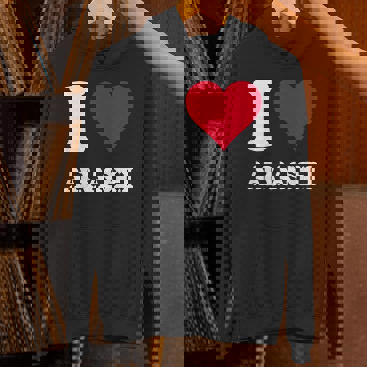 レッドハート I Love Arashi パーカー