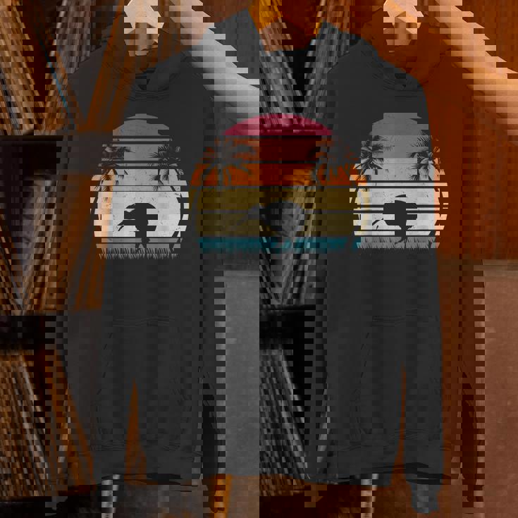 レトロ キウイバード サンセット キウイ鳥 ニュージーランド キウイ鳥 パーカー