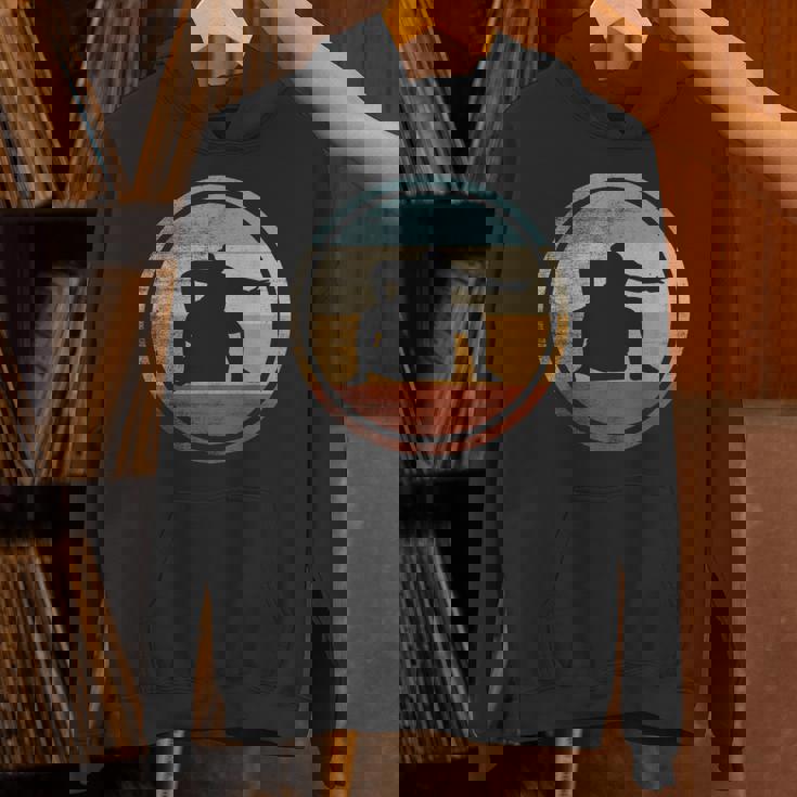 レトロなビンテージ デザイン レスラー相撲 パーカー