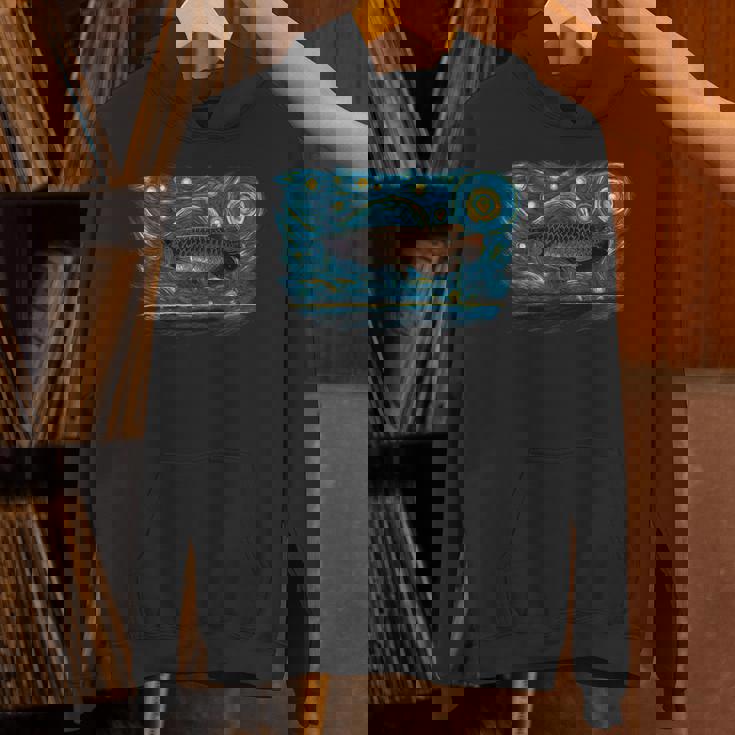 レトロなヴィンテージスタイルのアロワナ パーカー