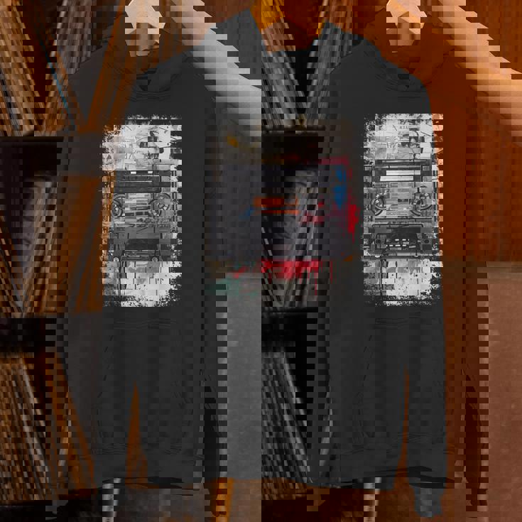 レトロスタイル オールドスクールミュージックテープ カセット ヴィンテージ ミックステープ 長袖tシャツ パーカー