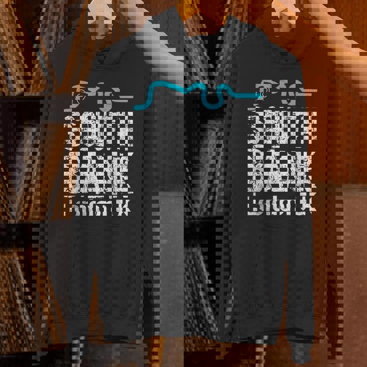 ロンドン、「サウスバンク」の「テムズ川」地図のロンドンお土産 パーカー