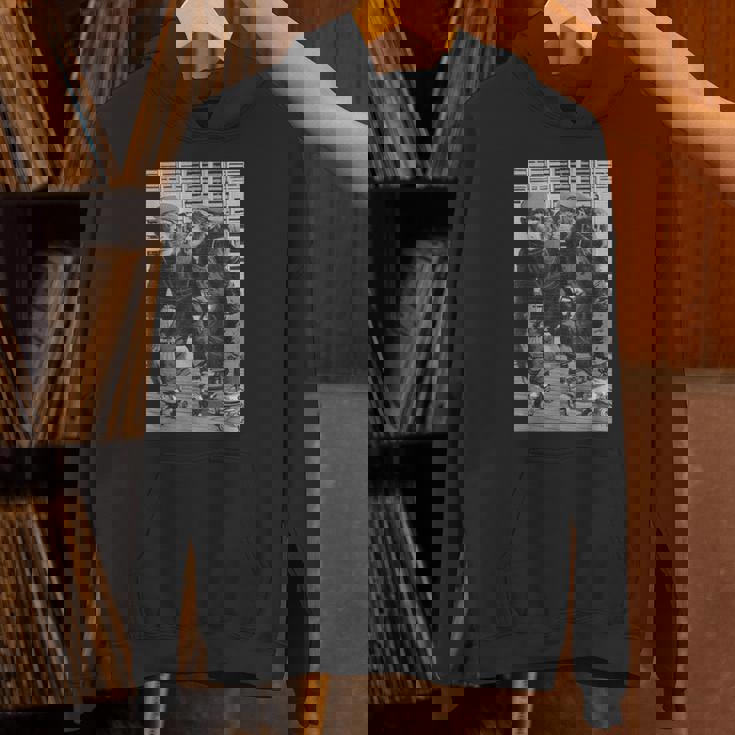 ローラースケートモンキーチンパンジーヴィンテージチンパンジーファニーモンキー パーカー