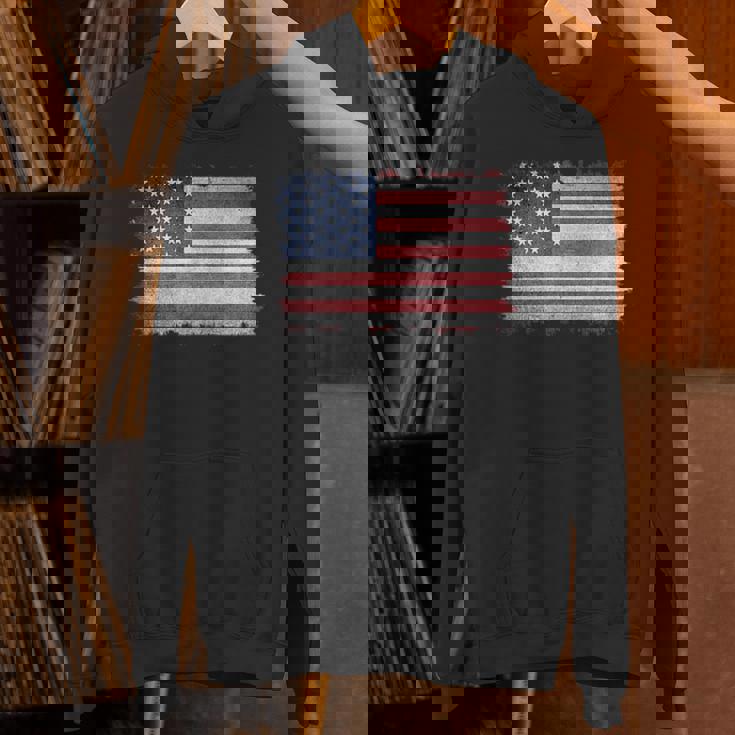 ヴィンテージ 星条旗 スタイリッシュ シンプルデザイン パーカー