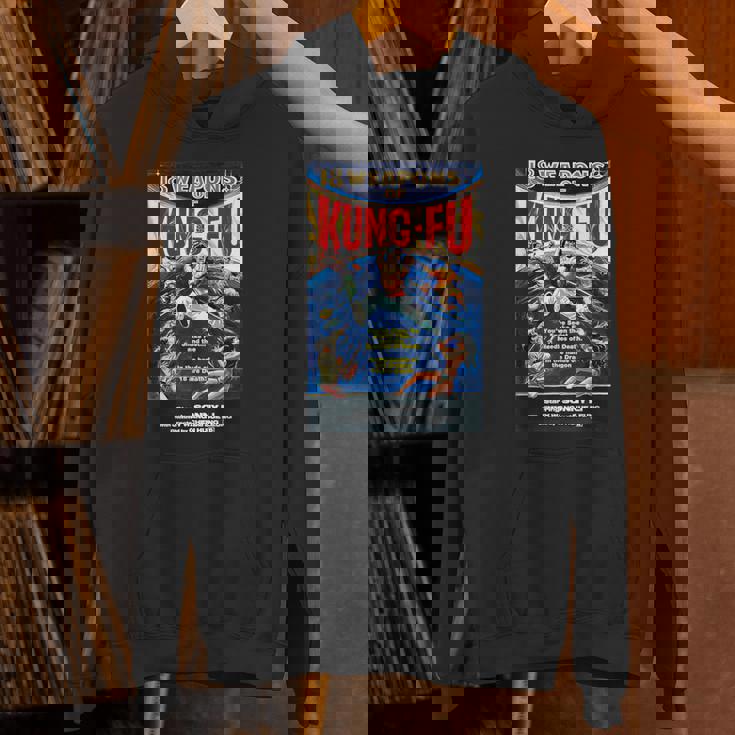 ヴィンテージカンフー格闘技映画レトロギフト パーカー