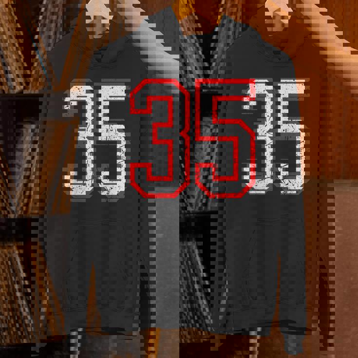 ヴィンテージナンバー 35 ホワイトレッドスポーツ代表チームナンバー 35 パーカー