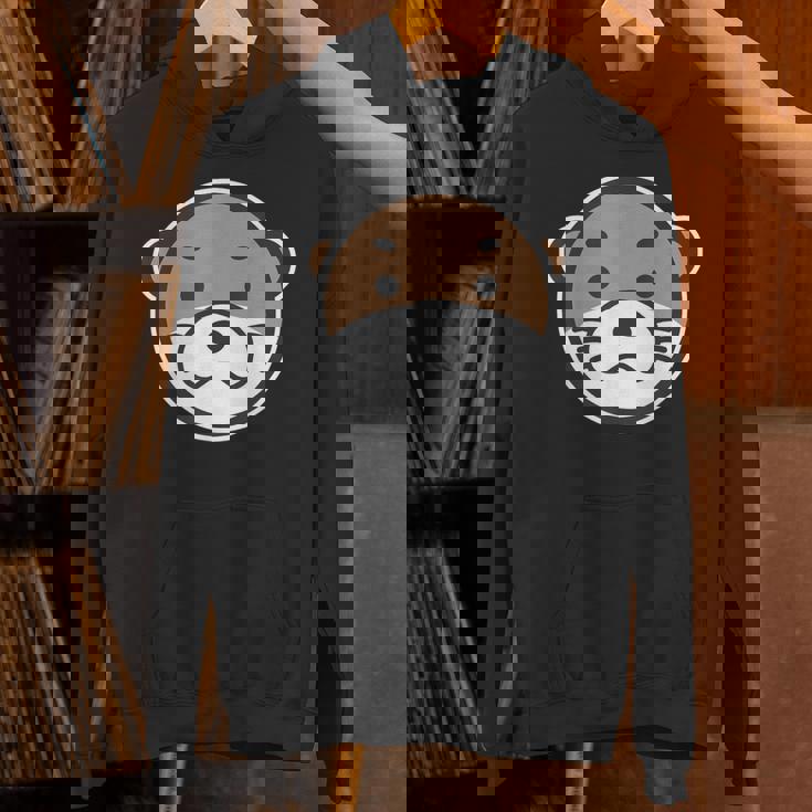 丸顔 カワウソ《コツメカワウソ》シンプル【どうぶつフレンズ】グッズ ゆるくて かわいい イラスト パーカー