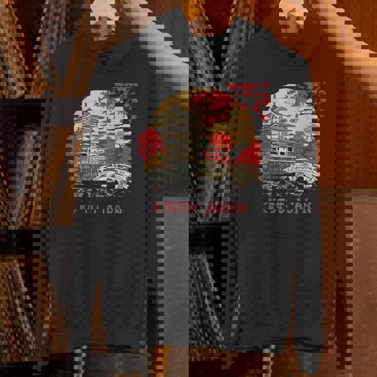 京都 日本 パゴダ 秋 風景 アート お土産 パーカー