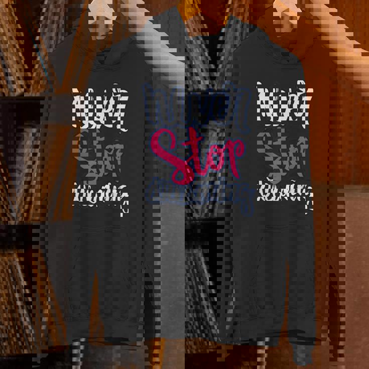 励ましギフト ポジティブなメッセージ Nevertop Dreaming パーカー