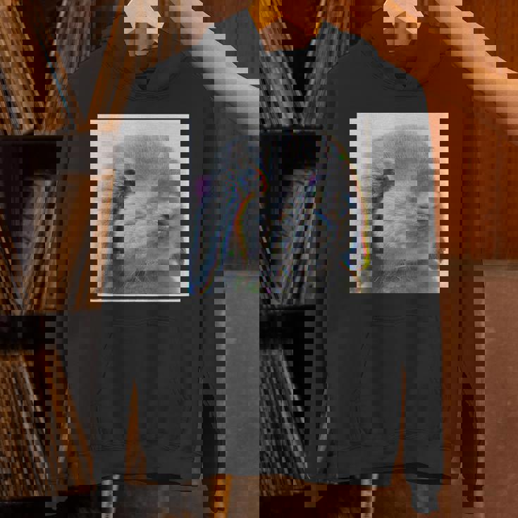 垂れ耳うさぎのレトロ写真 パーカー