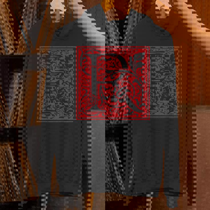 大文字 R ヴィンテージ フローラル イニシャル モチーフ レトロ アルファベット 長袖tシャツ パーカー