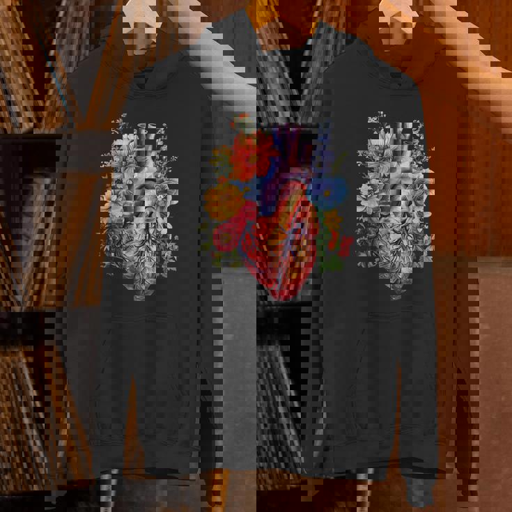 心臓超音波検査者ギフト 心臓専門医ギフト ハートフラワー パーカー