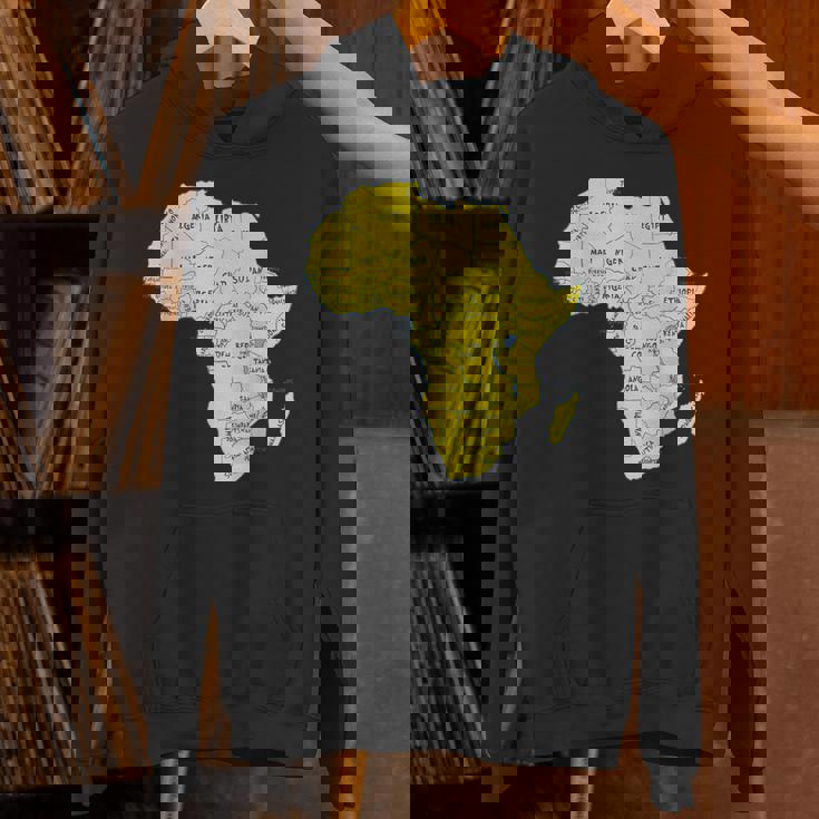 手描きアフリカ地図tシャツ 国名付き パーカー