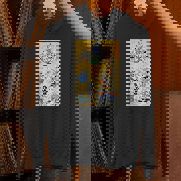 日本の猫 歌川国芳 流行猫の狂言づくし 歌舞伎 ヴィンテージ浮世絵 芸術の美的 日本の伝統美術 パーカー