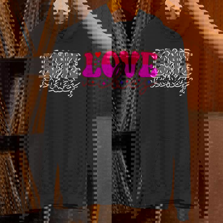 明るいピンク Loveibes ハート ネオンエナジー 長袖tシャツ パーカー