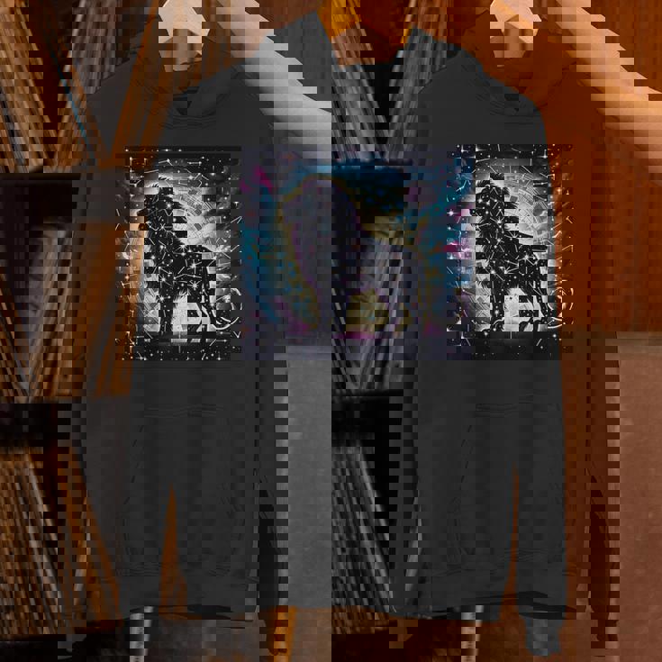 星柄 動物 天体 パーカー