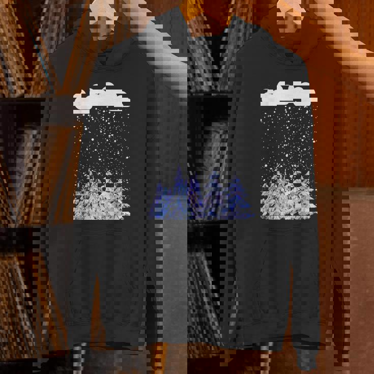 森 雪 新雪 落ちる 冬 ワンダーランド 雪 恋人 パーカー