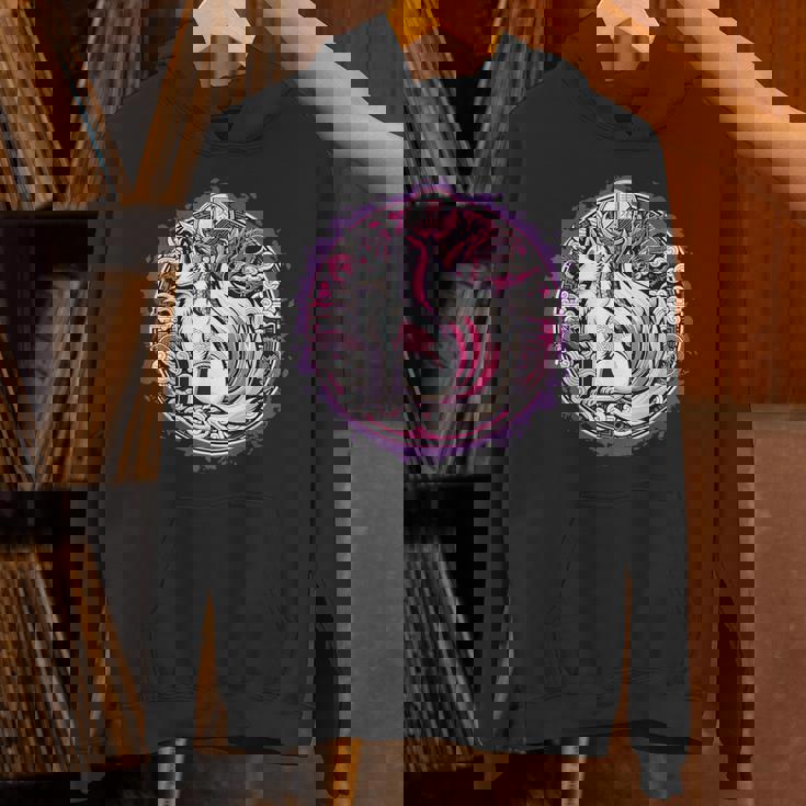 民話 きつね 九尾狐 日本龍 パーカー