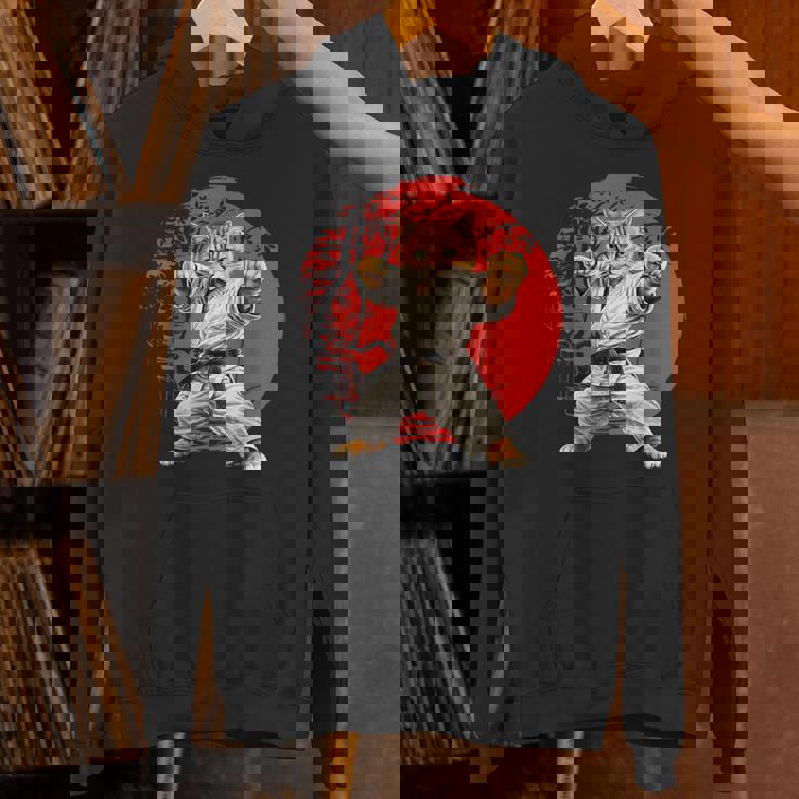 猫 空手 柔道 日本 日没 面白い 空手 猫 パーカー