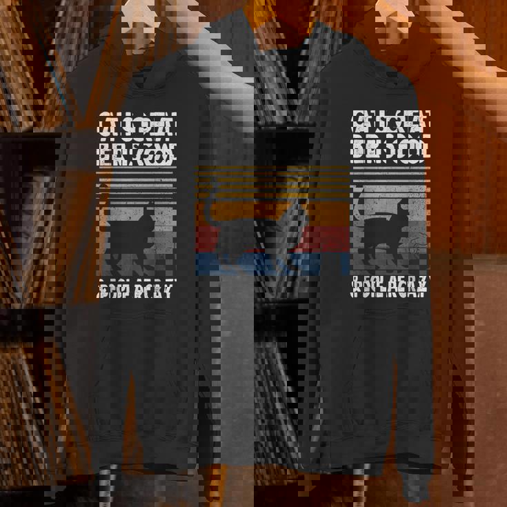 猫は素晴らしい ビールは美味しい、そして人々はクレイジー ビルマ猫 パーカー