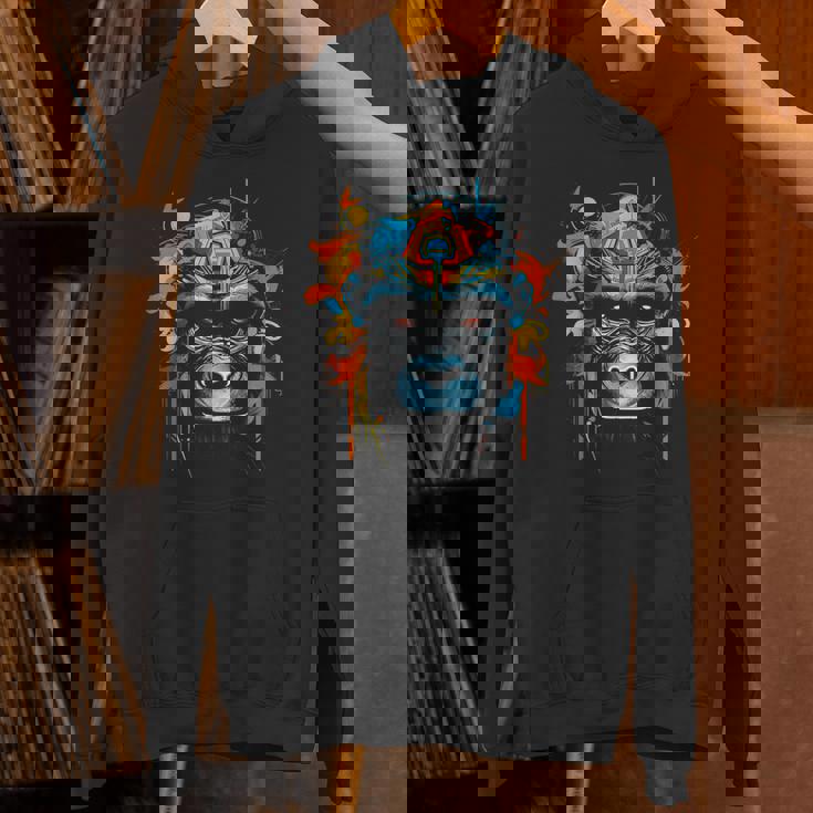 猿 動物 モチーフ イラスト 猿 パーカー