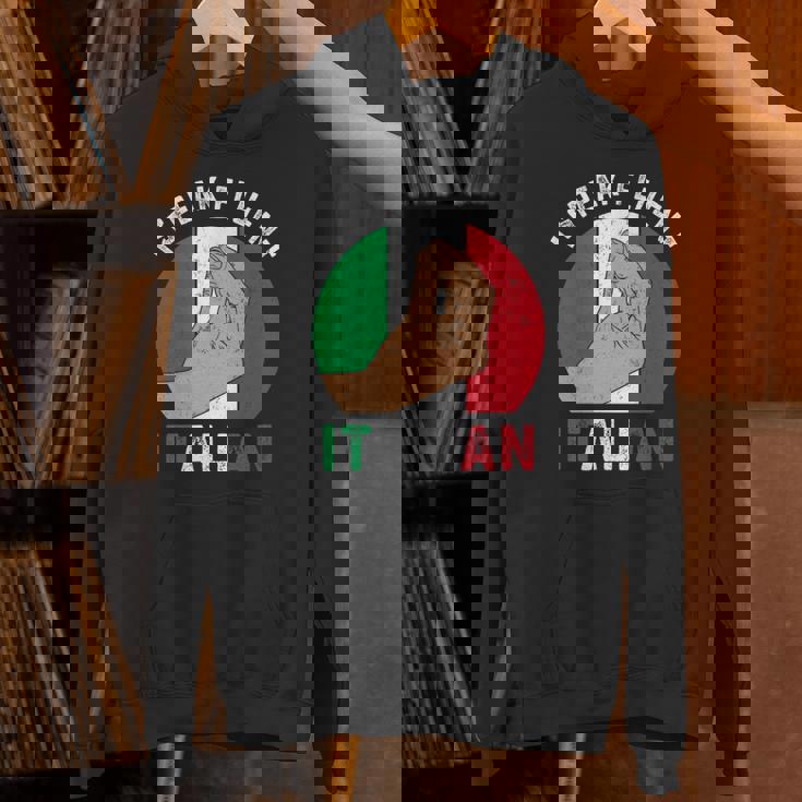 私は流暢なイタリア語を話します、イタリアの手のジェスチャー、私はイタリアが大好きです パーカー