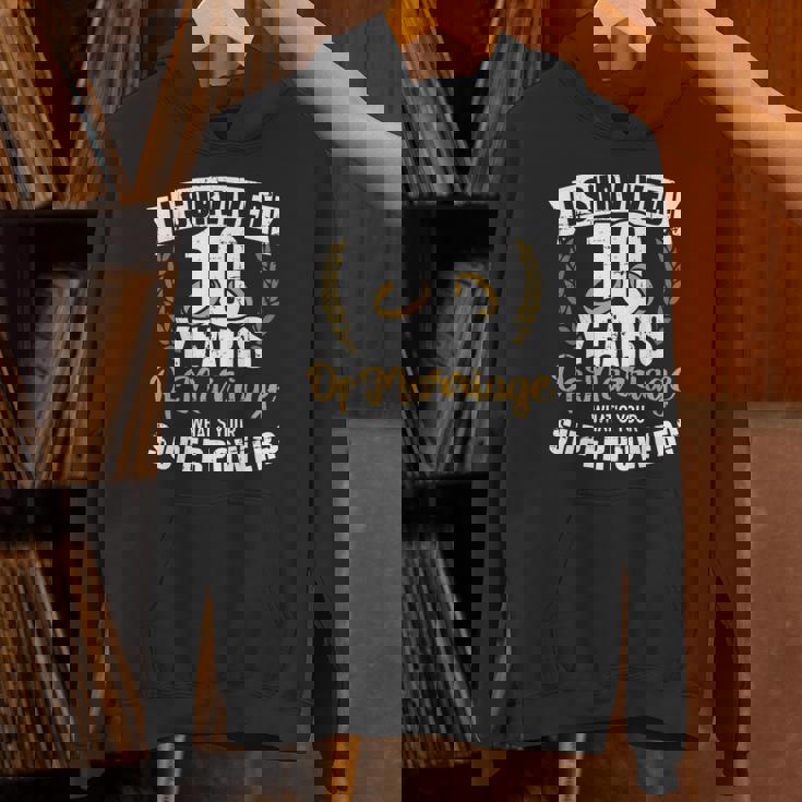 結婚10年目の超大国10年目の結婚記念日 長袖tシャツ パーカー