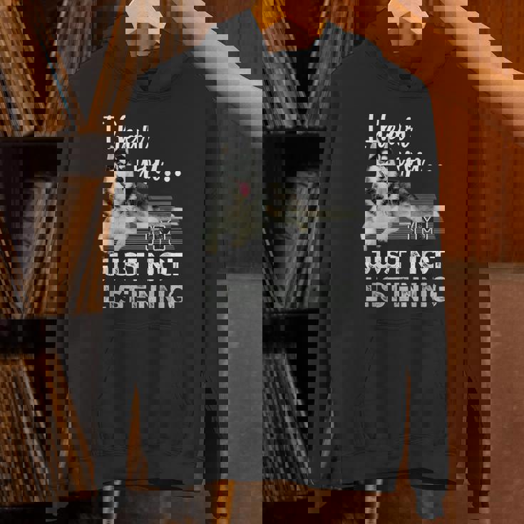 聞こえてるよ聞いていないだけだシベリアンハスキー恋人 パーカー