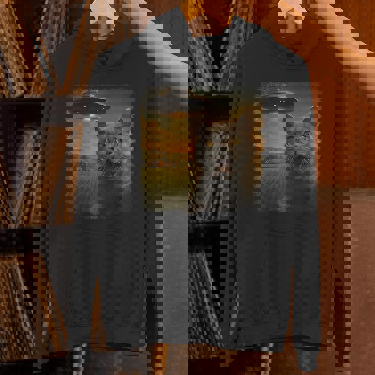 苦悩するブリティッシュショートヘアの猫 Ufo セルフィー 侵略 エイリアン パーカー