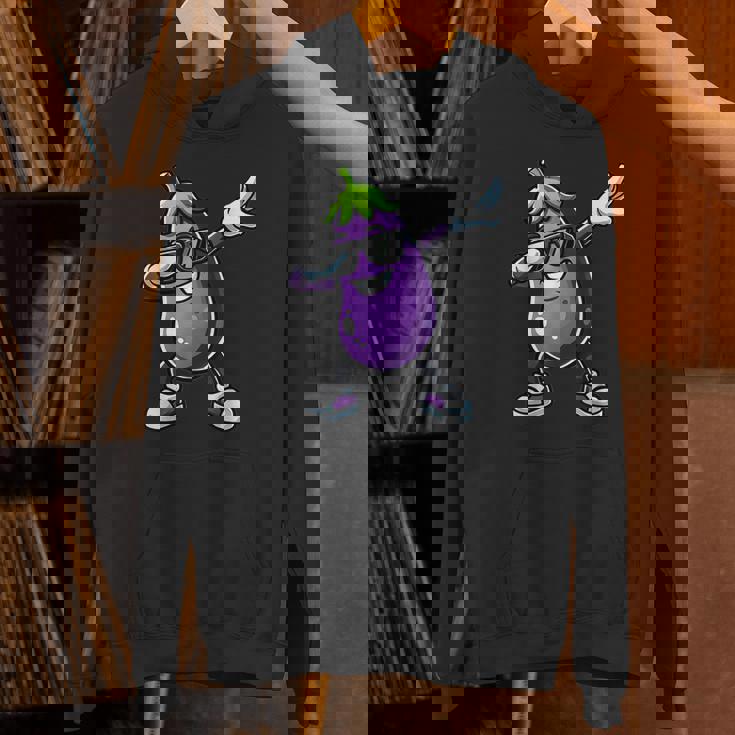 茄子を軽くたたく面白い野菜ギフト ナス付き パーカー