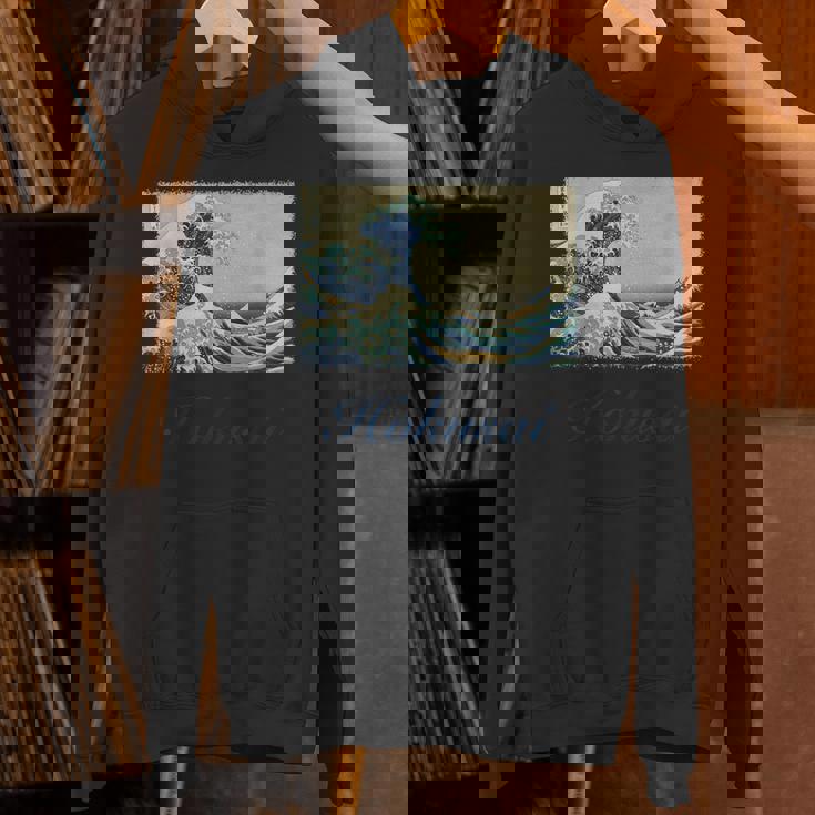 葛飾北斎作 神奈川沖 ビッグウェーブ パーカー