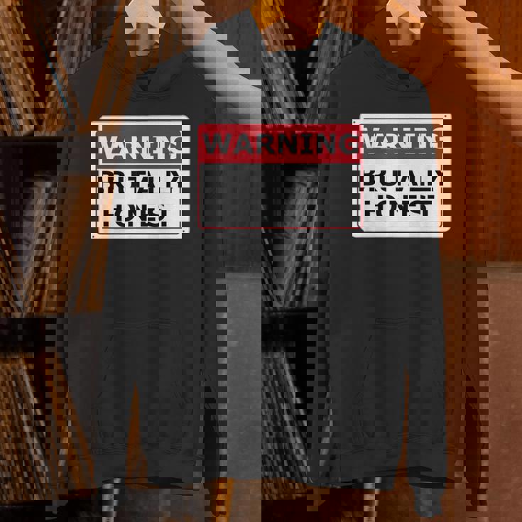 警告サイン Brutally Honest Unapologeically 面白いサイン パーカー
