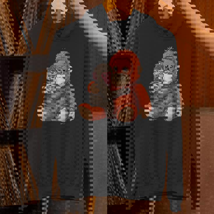 赤ちゃん用 マカク 抱きしめる ぬいぐるみ かわいい オランウータン モンキー パンチ ギフト 長袖tシャツ パーカー