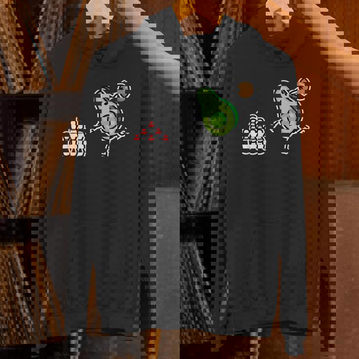 面白い アボカド カートゥーン ボウリング チーム ケグラー コーン ギフト パーカー